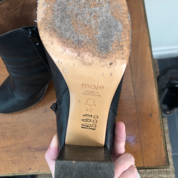 Maje black heeled booties - Picture 3 of 3